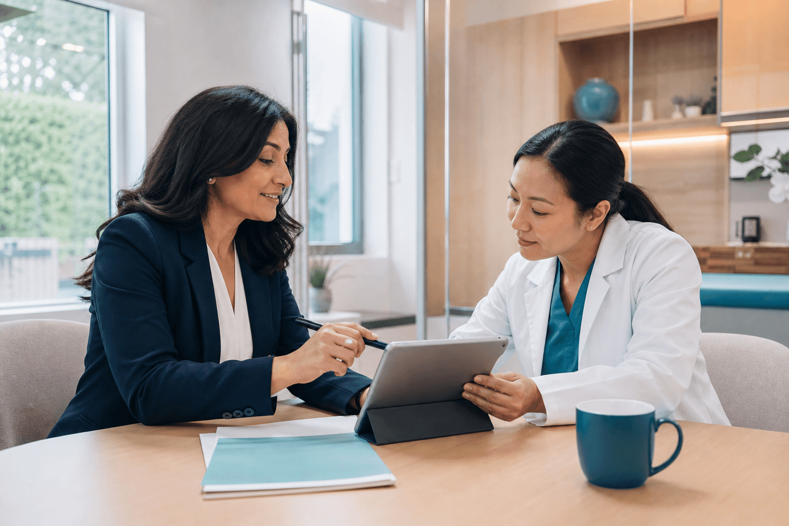 Nexus advisor meeting with a healthcare professional